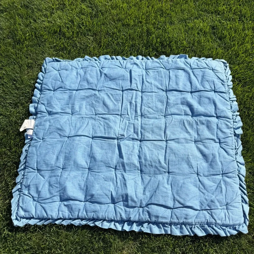 NoJo Noel Joanna Vintage Baby Quilt Patchwork Plaid Ruffle Nursery Blanket USA